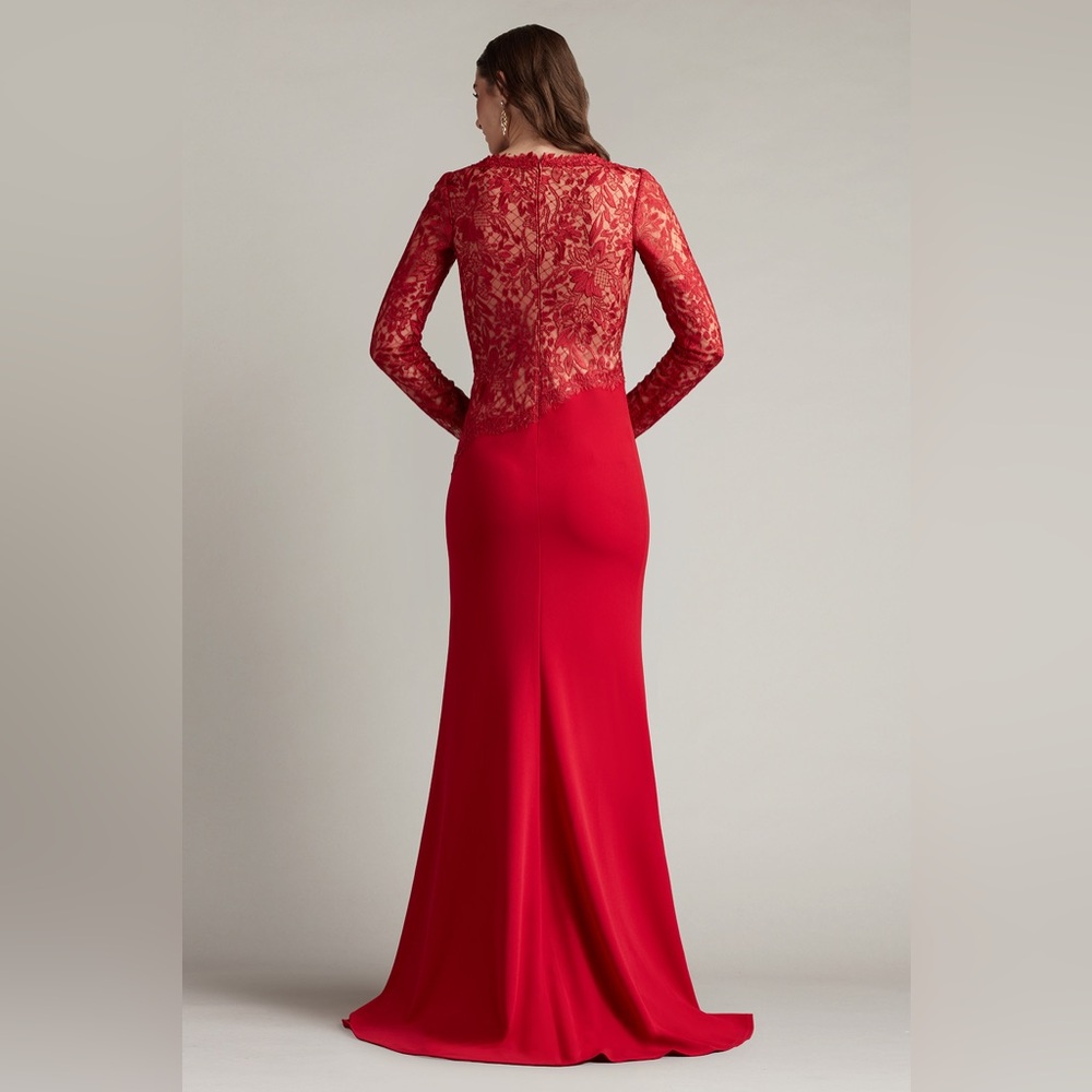 TADASHI SHOJI - SORRELL EMBROIDERED CREPE GOWN - Picture 3 of 6